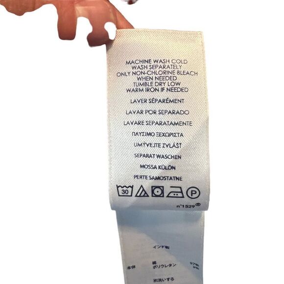 NWT! Chaps blue and white strip faux wrap skirt - Picture 6 of 10